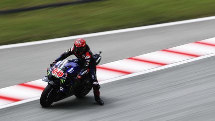 Le Français Fabio Quartararo partira en 12e position dimanche lors du Grand Prix de Malaisie à Sepang,&nbsp;après n'avoir pas su se détacher lors des qualifications, le 22 octobre 2022. (MAXPPP)