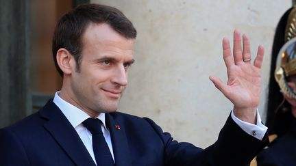 Emmanuel Macron, le 27 février 2019 au palais de l'Elysée. (GONZALO FUENTES / REUTERS)