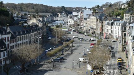 La ville de Morlaix, dans le Finistère, mardi 17 mars 2020. (LIONEL LE SAUX / MAXPPP)