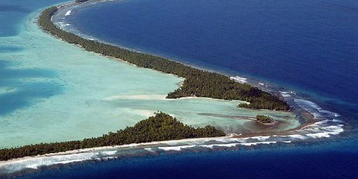 L'archipel des Tuvalu, menacé par la montée des eaux. (AFP PHOTO / TORSTEN BLACKWOOD)