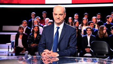 Jean-Michel Blanquer sur le plateau de "L'Emission politique", sur France 2, le 15 février 2018. (BERTRAND GUAY / AFP)