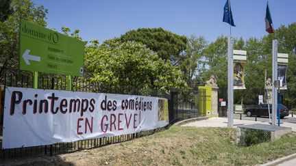 8 juin 2014 , les portes du&nbsp;28e Printemps des Com&eacute;diens &agrave; Montpellier (H&eacute;rault) (CITIZENSIDE/JEAN-MICHEL CEAS / AFP)