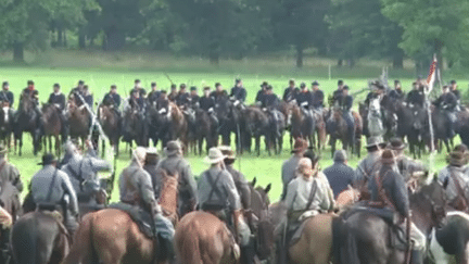 Reconstitution de la bataille de Gettysburg, en Pennsylvanie. (FTV/AFP)