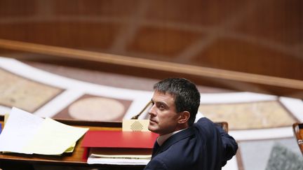 Le Premier ministre, Manuel Valls, le 16 septembre 2014 &agrave; l'Assembl&eacute;e nationale, &agrave; Paris. (PATRICK KOVARIK / AFP)