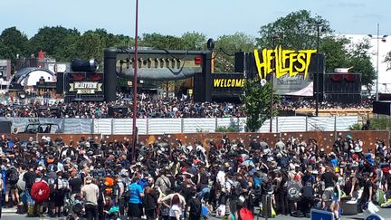 Ouverture des portes du Hellfest 2018 le 21 juin, à la veille du début des concerts. (PASCALE BOUCHERIE / RADIO FRANCE)