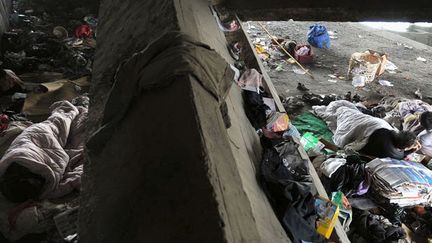 Les sans-abri de Hefei (CHINE OUT AFP PHOTO)