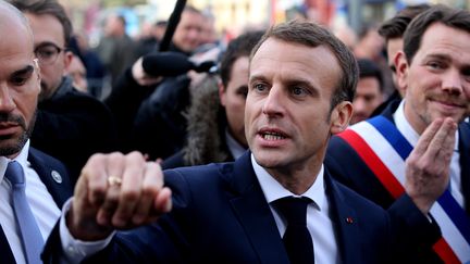 Le président de la République Emmanuel Macron à son arrivée à Charleville-Mézières (Ardennes) pour assister à un Conseil des ministres délocalisé, le 7 novembre 2018. (FRANCOIS NASCIMBENI / AFP)