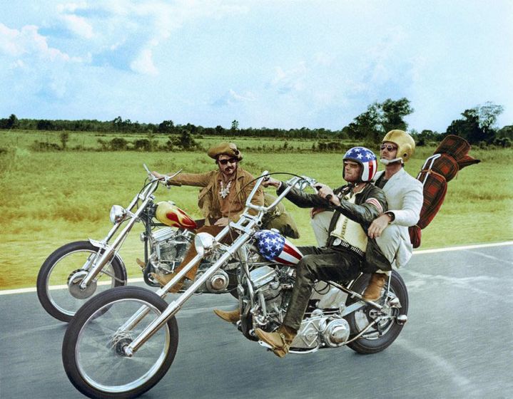 Peter Fonda, Dennis Hopper et Jack Nicholson dans "Easy Rider" (1969) de Dennis Hopper
 (Screen Prod / Photononstop)