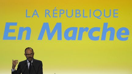 Le Premier ministre Edouard Philippe, lors d'une réunion La République en Marche à Paris le 8 juilet 2017.&nbsp; (FRANCOIS GUILLOT / AFP)