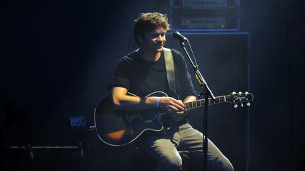 Bertrand Cantat sur scène à La Rochelle (Charente-Maritime), le 12 juillet 2014&nbsp; (XAVIER LEOTY / AFP)