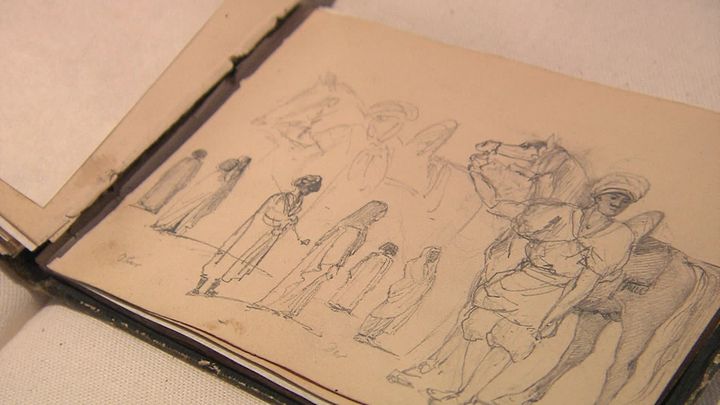 Carnet de Cherubini exposé au musée Champollion de Vif. (CAPTURE D'ÉCRAN FRANCE 3 / D. Bourget)