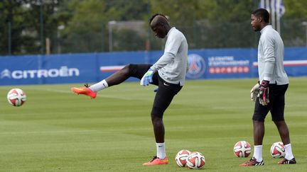 Mory Diaw lors d'un entra&icirc;nement du PSG, le 7 ao&ucirc;t 2014, &agrave; Saint-Germain-en-Laye (Yvelines). (BERTRAND GUAY / AFP)