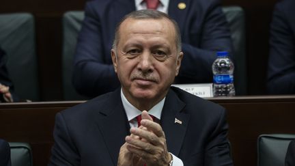 Le président turc Recep Tayyip Erdogan à Ankara, le 14 janvier 2020.&nbsp; (BINNUR EGE GURUN KOCAK / ANADOLU AGENCY)