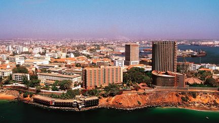 La presqu'île du Cap-Vert et Dakar, la capitale du Sénégal où va se tenir le 9e forum mondial de l'eau du 21 au 26 mars 2022. (HENRI TABARANT / ONLY WORLD VIA AFP)