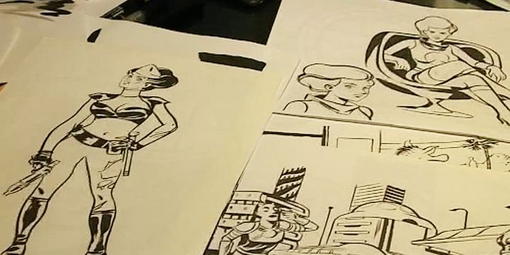 Croquis issus du troisième tome de la saga "Infinity 8"
 (France 3 / Culturebox)