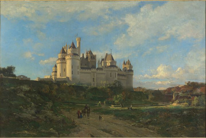 Le Château de Pierrefonds, vers 1868Huile sur toile, 132 X 195 cm, Beauvais, musée départemental de l'Oise -dépôt du musée
 (RMN-Grand Palais (musée d&#039;Orsay) / Hervé Lewandowski)