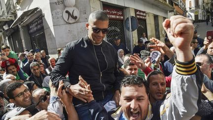 Khaled Drareni, le 6 mars 2020, à Alger. (RYAD KRAMDI / AFP)