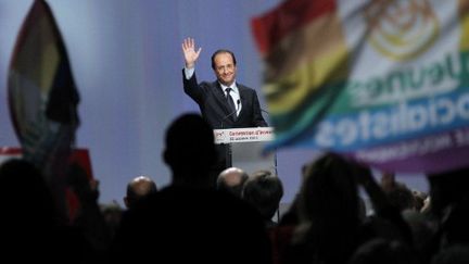 François Hollande lors de son investiture officielle samedi 22 octobre (AFP/JOEL SAGET)