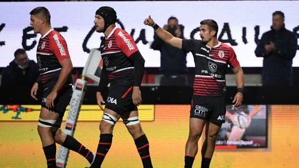 Thomas Ramos a été le grand artisan de la victoire toulousaine face à Castres, samedi 23 octobre.&nbsp; (VALENTINE CHAPUIS / AFP)