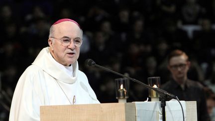 L'archevêque conservateur italien Carlo Maria Vigano à Washington (Etats-Unis), le 22 janvier 2015. (REUTERS)