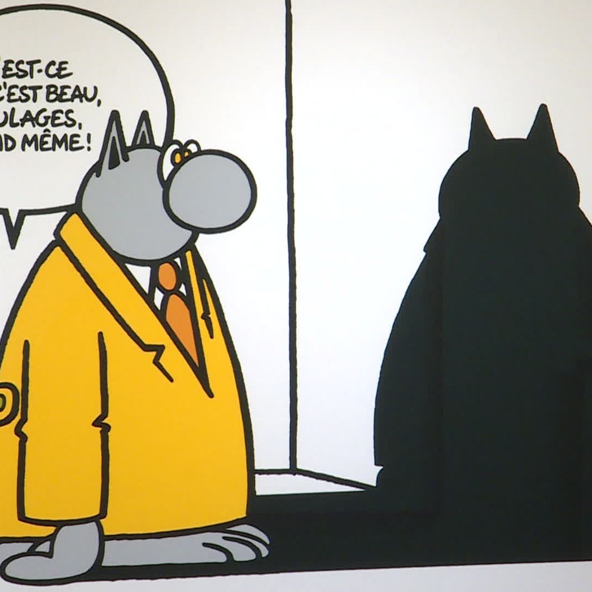 Le Chat De Philippe Geluck Donne Des Jolies Couleurs A L Hiver Dans Une Galerie Du Havre