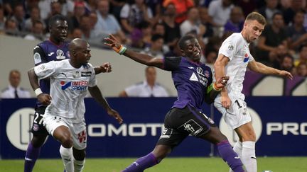 Lors d'une rencontre de Ligue 1 entre Toulouse et Amiens, le 31 août 2019. (PASCAL PAVANI / AFP)