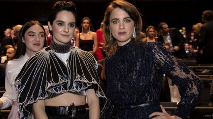 Les actrices Noemie Merlant (G) et Adele Haenel (D) qui ont quitté la cérémonie des César du 28 février 2020, à l'annonce de Roman Polanski, meilleur réalisateur pour "J'accuse". (BERTRAND GUAY / AFP)