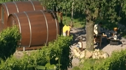 Des vignerons allemands proposent de dormir dans des tonneaux g&eacute;ants. (FTVI)