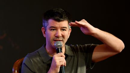 Travis Kalanick, le 16 décembre&nbsp;2016 à New Delhi (Inde). (MONEY SHARMA / AFP)