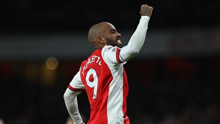 Alexandre Lacazette à l'Emirates Stadium de Londres, le 24 février 2022. (GLYN KIRK / AFP)