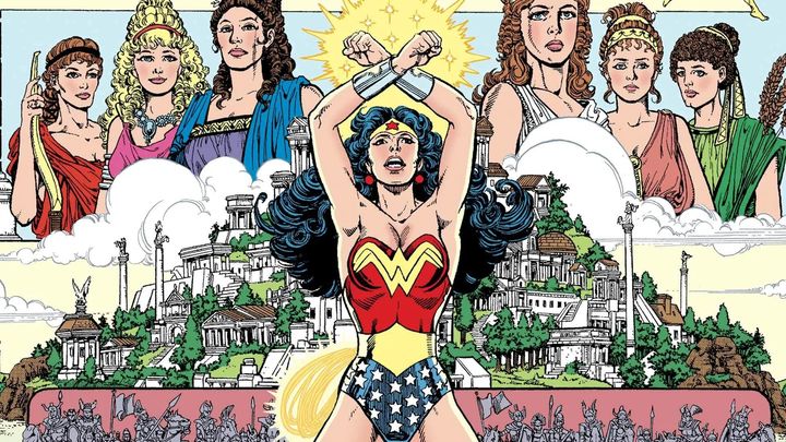 Détail de la couverture de&nbsp;"Wonder Woman" par George Perez chez DC Comics. (DC COMICS)