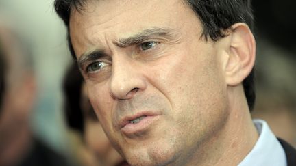 Le ministre de l'Int&eacute;rieur, Manuel Valls, le 22 mai 2012 &agrave; Saint-Max (Meurthe-et-Moselle). (A MARCHI / MAXPPP)