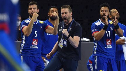 Les Bleus se sont qualifiés pour le Championnat d'Europe 2022 de handball, qui se déroulera du 13 au 30 janvier prochain. (SYLVAIN THOMAS / AFP)