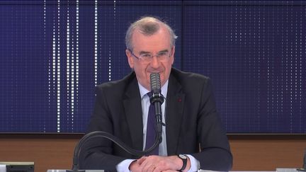 François Villeroy de Galhau, gouverneur de la Banque de France était l'invité du "8h30 franceinfo", mardi 9 mars 2021. (FRANCEINFO / RADIOFRANCE)