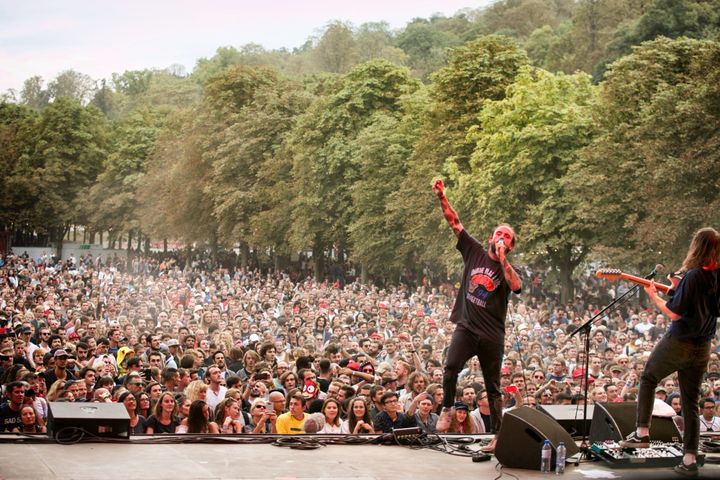 Les Anglais de Idles, au top du foutoir punk de Rock en Seine 2018.
 (Christophe Crenel pour RES)