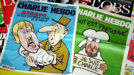 Des unes de "Charlie Hebdo", le 9 octobre 2015. (ALLILI MOURAD / SIPA)