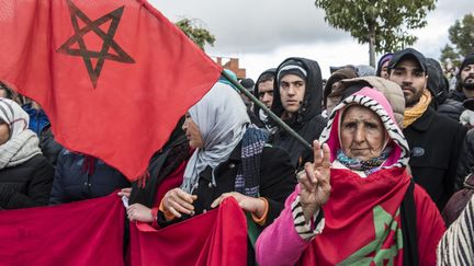 Une manifestation d'habitants de Jerada au Maroc demandant l'application des promesses du gouvernement pour développer la région. (JALAL MORCHIDI / ANADOLU AGENCY)