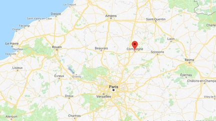 La détonation a été entendue aux alentours de Compiègne, dans l'Oise. (GOOGLE MAPS)