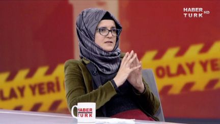 Hatice Cengiz, la fiancée du journaliste Jamal Khashoggi, le 26 octobre 2018 à Istanbul (Turquie). (REUTERS)