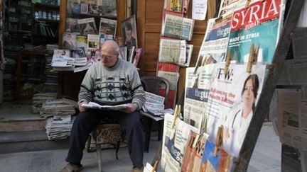 Marchand de journaux syrien, le 18 mars 2011 à Damas. (AFP/STR)