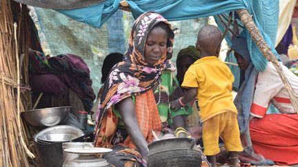 Une réfugiée soudanaise au Tchad, en mai 2023. (GUEIPEUR DENIS SASSOU / AFP)