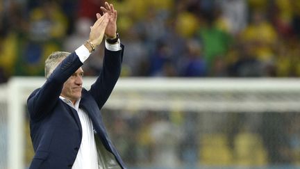 Didier Deschamps, satisfait à l'issue du match face à l'Equateur et déjà tourné vers le huitième de finale face au Nigéria. (FRANCK FIFE / AFP)