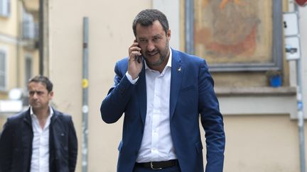 Le Premier ministre italien, Matteo Salvini, le 17 mai 2019, à Milan. (MIGUEL MEDINA / AFP)