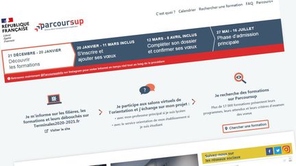 La plateforme Parcoursup,&nbsp;d'accès à l'enseignement supérieur, a ouvert mercredi 20 janvier 2021. (FRANCEINFO / RADIO FRANCE)