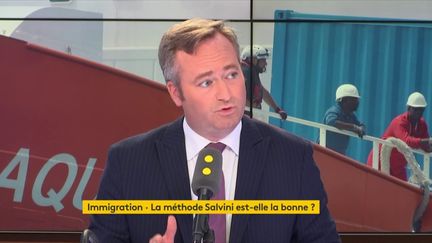 Jean-Baptiste Lemoyne,&nbsp;secrétaire d'État auprès du ministre de l'Europe et des Affaires étrangères, était l'invité de "l'interview J-1" sur franceinfo le lundi 27 août.&nbsp; (Radio France)