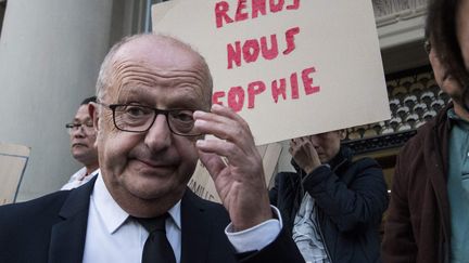 Gérard Welzer, l'avocat de la famille de Sophie Le Tan, le 18 octobre 2018, devant le tribunal de Strasbourg.&nbsp; (ELYXANDRO CEGARRA / MAXPPP)