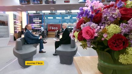 Éric Ledroux, DG d'interflora sur le plateau de :l'éco (FRANCEINFO)