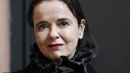 L'écrivaine Amélie Nothomb, le 1er février 2023. (ANDREU DALMAU / EFE VIA MAXPPP)