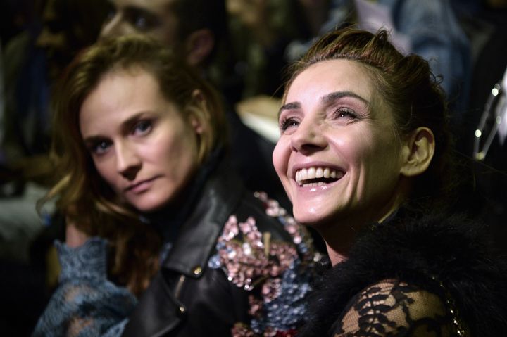 Diane Kruger et Clotilde Courau front row au défilé Elie Saab, le 1er octobre 2016
 (ALAIN JOCARD / AFP)