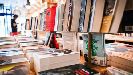 Des livres de la rentrée littéraire dans la librairie Bifurcations, à Bourges, le 21 août 2024. (PIERRICK DELOBELLE / MAXPPP)